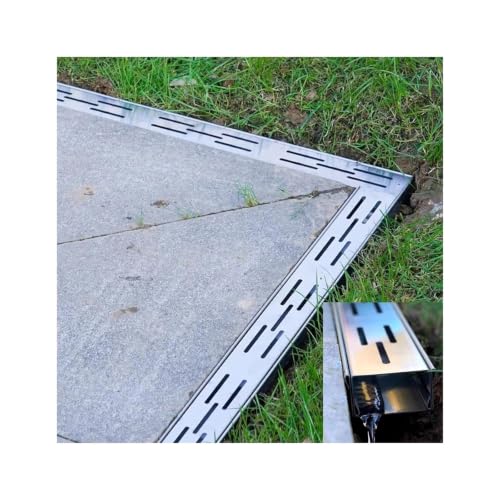 Canal de desagüe de acero inoxidable 304 en formato 5x5x100cm para zonas exteriores