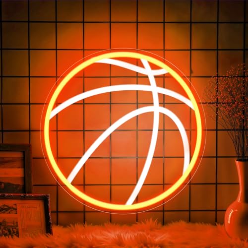 Basketball Neon Sign,Led Basketball Sport Neon Light Sign,Powered by USB