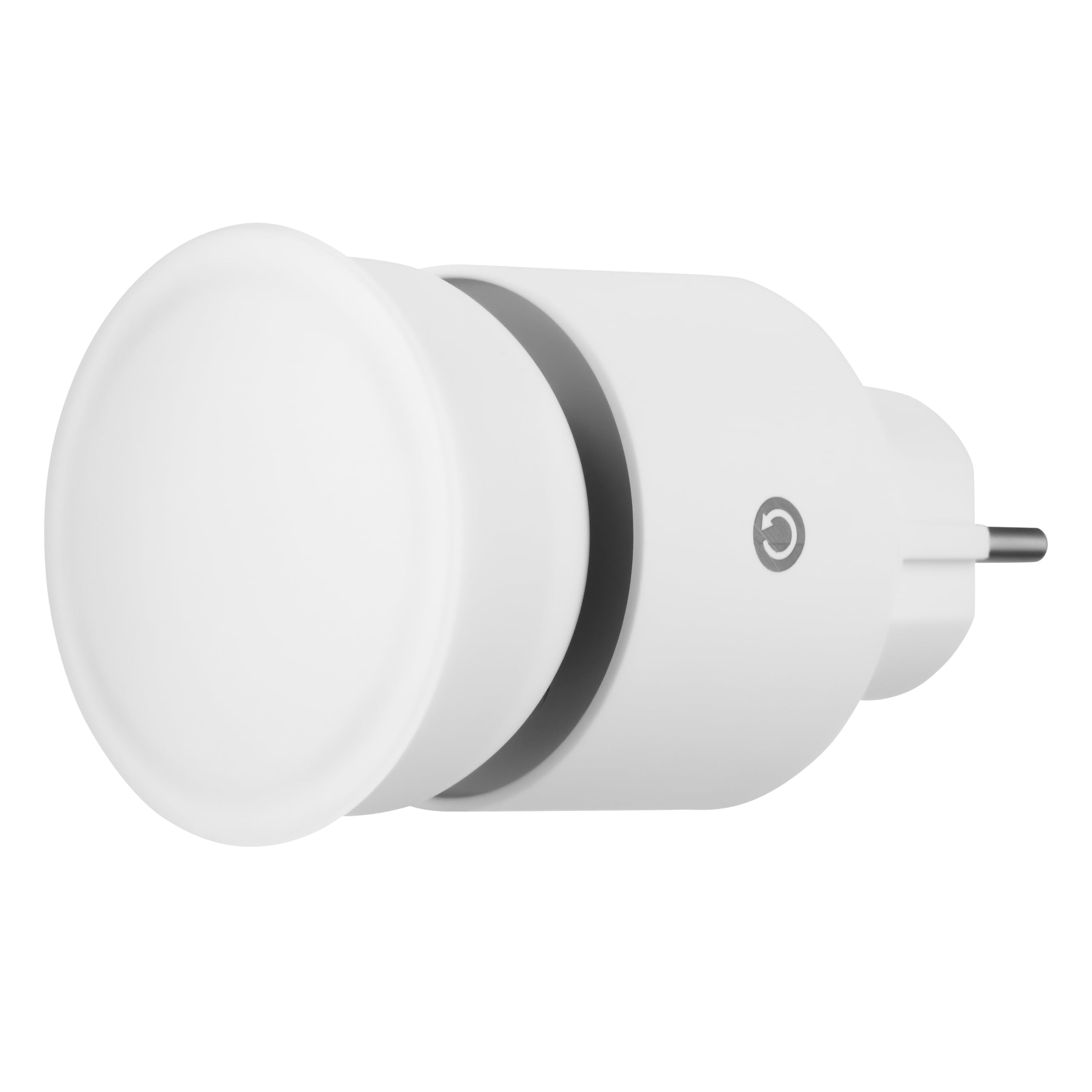 REV Lampa z gniazdkiem elektrycznym, 4-stopniowe ściemnianie, 10 W, 850 lm, 3000 K, lampa wtykowa do wtyku do gniazd, przedłużacz i gniazda wielokrotne, biała