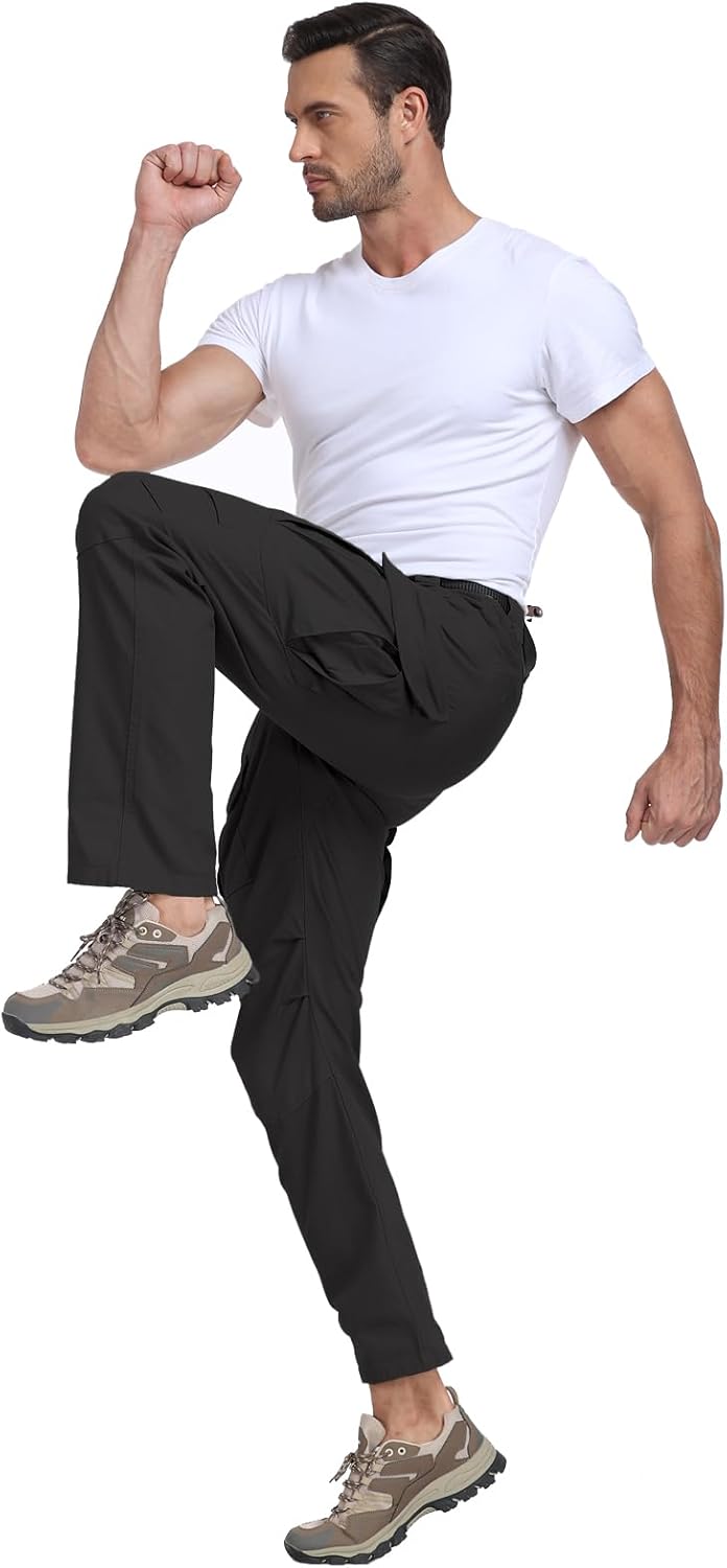 NAVEKULL Cotton Work Cargo Pants Stretch Lightweight Tactical Military Hiking Outdoor Pants with 8 Pockets - Image 7