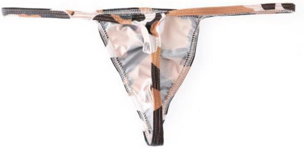 Low Waist Breathable G-Strings & Thongs for Men Sexy T-back Camouflage Print Underwear - Image 5