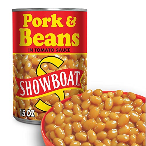 Image of Showboat Pork & Beans in Tomato Sauce, 15 oz (Pack of 12)