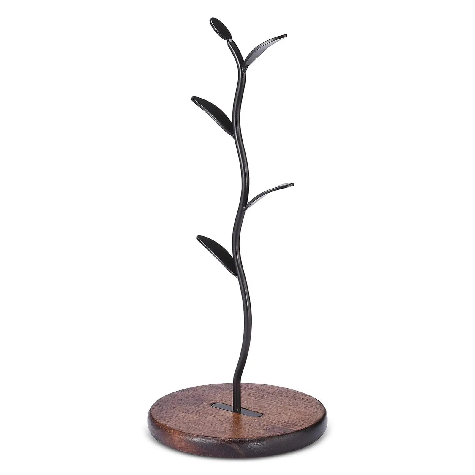 MFWHEFJ Mug Tree Countertop Mug Tree Stand – Coffee Cup Display & Storage Rack, Kitchen Counter Organizer, Black