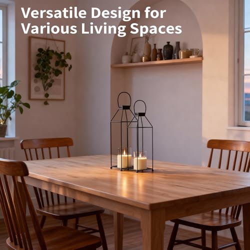Faroles decorativos para viento exterior y terrazas con luz LED moderna de 1,5V 7