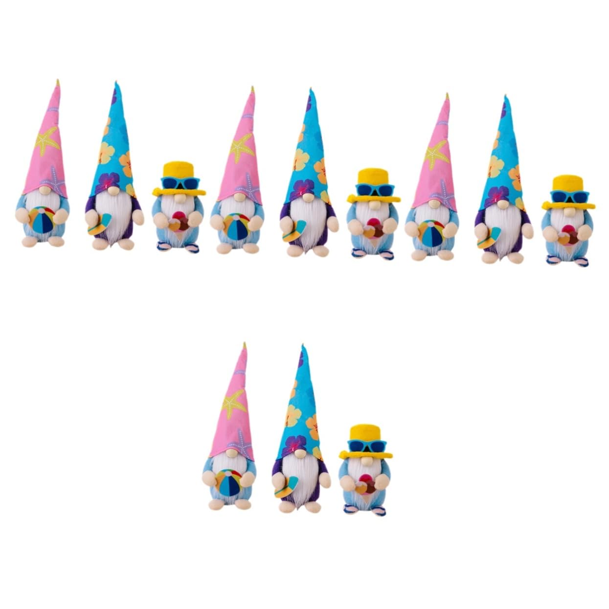 Cabilock 12 STK Surfpuppen-Ornamente Party-Zwergpuppe Zwergpuppe Gnomendekorationen im Küstenthema Plüschfigur Spielzeug Küstenzwerg Sommerzwerg abgestuftes Tablettdekor Kies