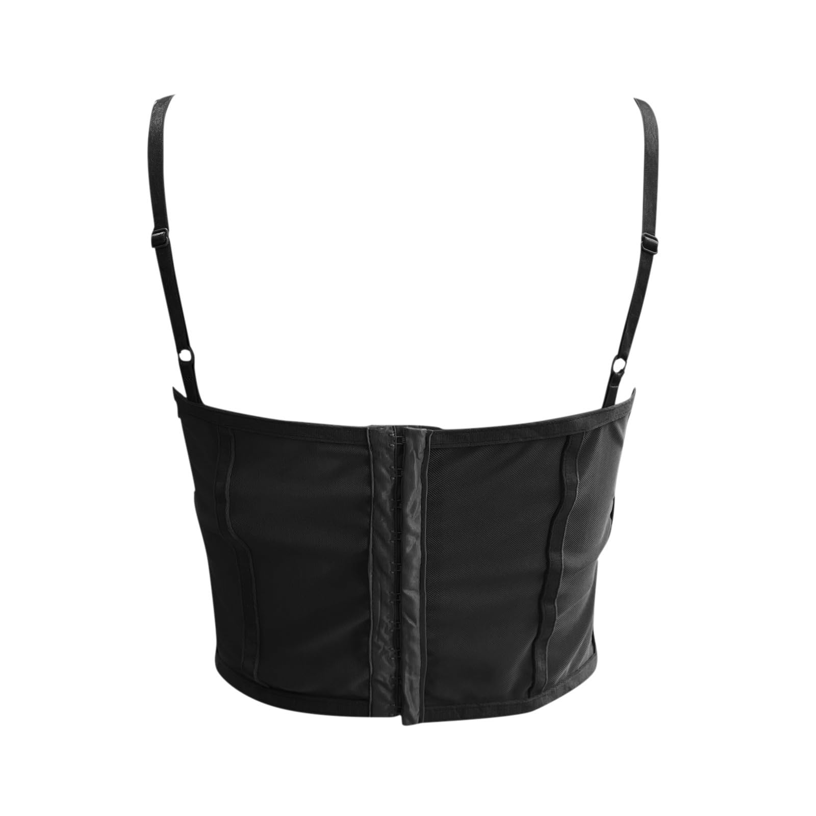 Genérico Corsé de encaje para mujer corpiño moderno con tirantes top corto sin espalda y deshuesado realza silueta con elegancia y comodidad