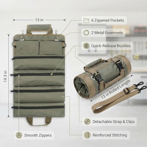 Tool Bag for Hand Tools: 6 Zipper Pockets Keep Tools Sorted - image 7