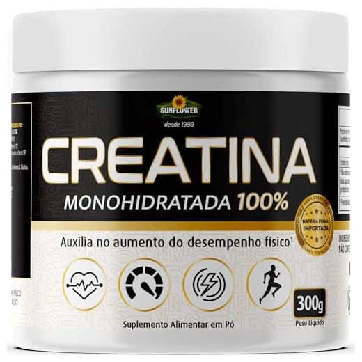 Creatina 300g - 100% Creatina PURA Monohidratada - Laudo de Pureza - Sunflower