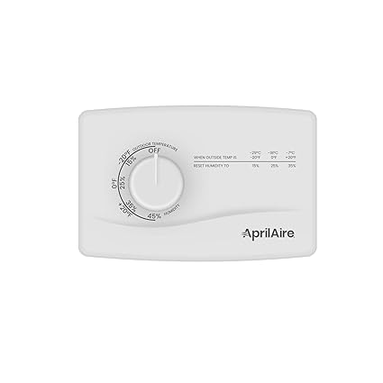 AprilAire 4655 Manual Whole-House Duct or Wall Mounted Humidifier Control Humidistat for AprilAire Whole-House Humidifiers, Low Voltage 24VAC