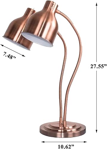 Miniatura 9 de GAINTOO Lámpara de calor de alimentos de doble bombilla para restaurante, calentador de alimentos, lámparas de calefacción portátiles, color