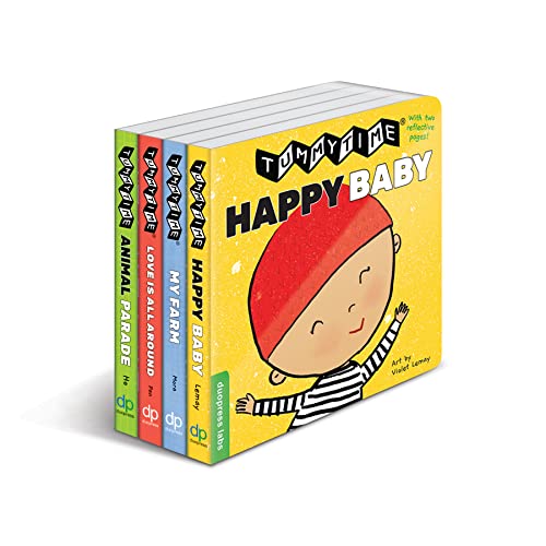 Image of TummyTime Fold-Out Book Set: 4 high-contrast books to help develop strength and eye coordination for your baby