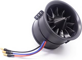 ApisQueen 90mm EDF 6S 1450KV 3790g Thrust Belt 12 Blades Electric Ducted Fan for Aircraft Model Aircraft Jet Engine