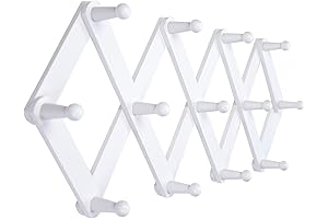 AMAPON Accordion Coat Rack: Expandable Wall-Mounted Hanger for Convenient Organization
