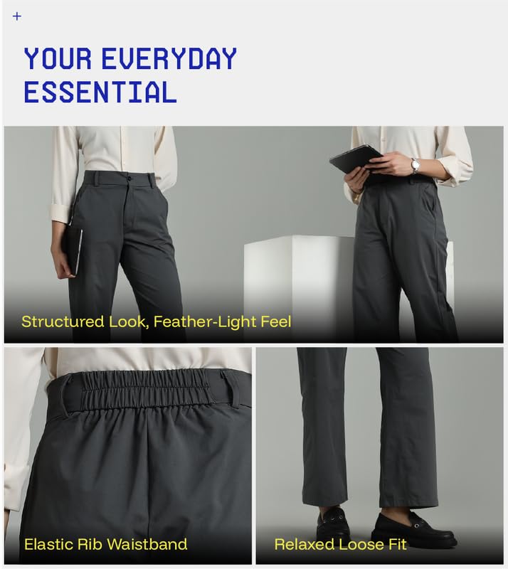 Image of BLUE TYGA Women's Office Joggers | Ultra-Light & 4-Way Stretch | Wrinkle-Resistant & Quick-Dry | No Iron Needed | Power Dressing for Bold, Unstoppable Women