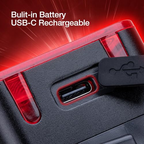 Feu arrière de vélo 6 modes d'éclairage avec coque en aluminium robuste