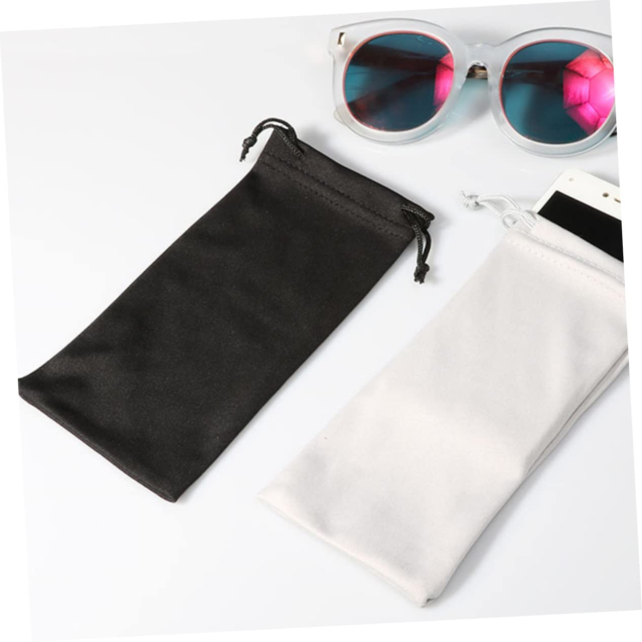 Yardwe 150 Pièces à Cordon pour Lunettes De Soleil Porte-Lunettes De Soleil Pochette à Neige à Skis Pochette à Cordon pour Lunettes Pochette pour De Ski Flanelle