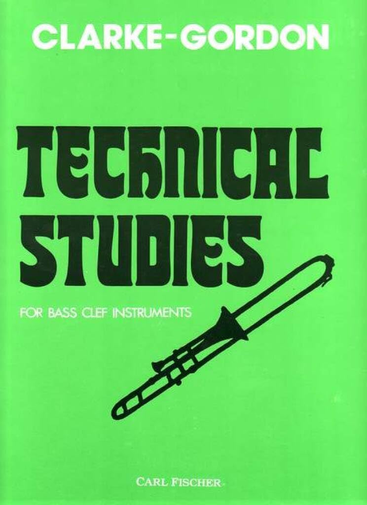Technical studies for bass clef instruments trombone