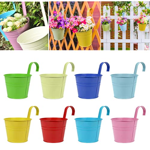 Dimoxii 10pcs Macetas Colgantes Metales para Decorarción Exterior Interior Balón Jardín Cover