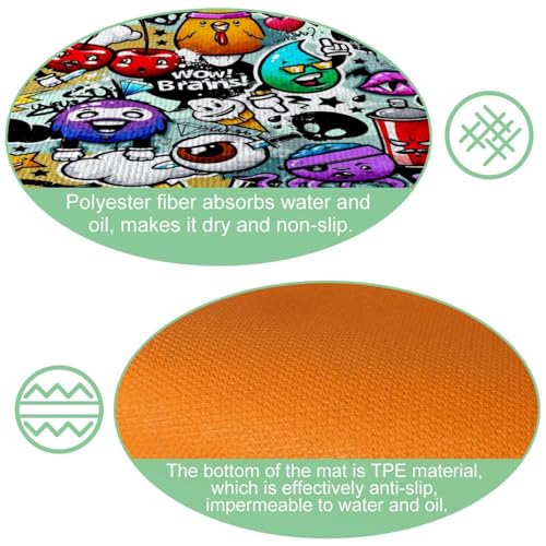 Tapete de cocina antideslizante VAPOKF de 2 piezas lavable 6