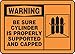 Accuform MCPG301VS Sign, Legend"Warning BE Sure Cylinder is Properly Supported and Capped", 7" Length x 10" Width x 0.004" Thickness, Adhesive Vinyl, 7" x 10", Black on Orange