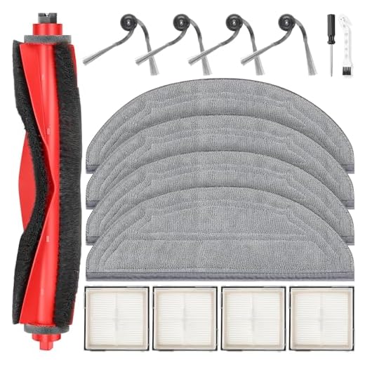 15 Stück Zubehörset für Roborock Q10 S5 / Q10 S5+ Saugroboter, 1 Hauptbürste 4 Wischpad 4 HEPA Filter 4 Seitenbürste 1 Reinigungszubehör 1 Schraubendreher, Ersatzteilset für Roborock Q10 S5 / Q10 S5+
