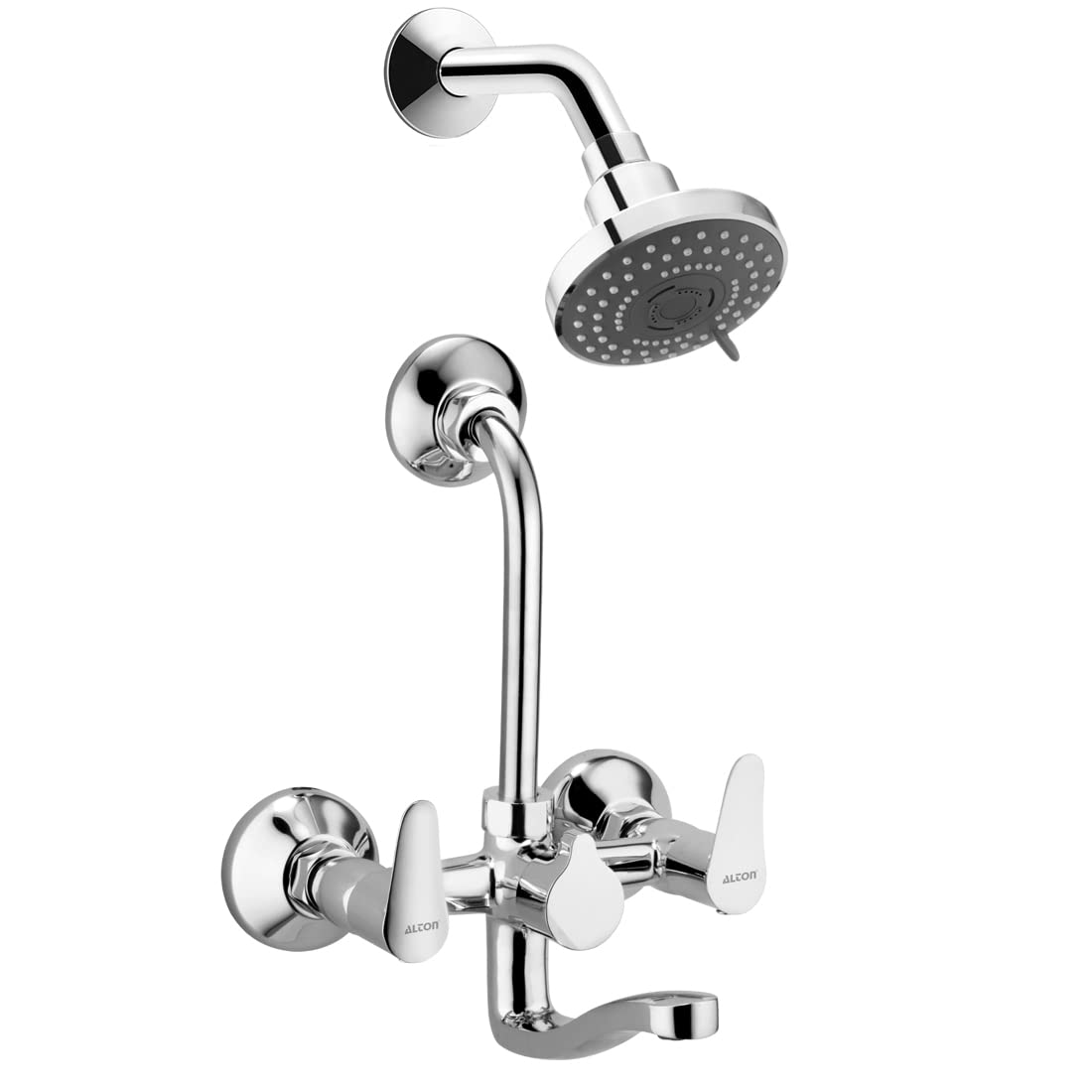 ALTON LRK9725 Brass Wall Mixer With 3-Function, 4-INCH Overhead Shower Set and 190mm Bend Pipe (Chrome) (B09NR7HLKJ) Amazon Price History, Amazon Price Tracker