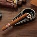 Galiner Cigar Ashtray Travel Ceramic Ashtray For Cigars Outdoor Cigar Ash Tray Accessoires(Black With Golden line)