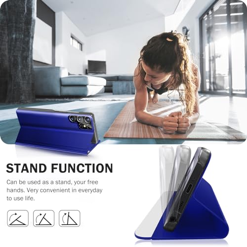 Capa de telefone para Samsung Galaxy S24 Ultra, Smart Clear View Luxury Mirror para S24 Ultra capa c