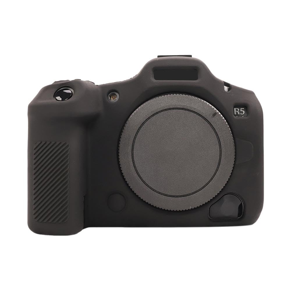 Yedidya Camera Case for Canon EOS R5 Mark II / R5II Glossy Soft Silicone Protective Case(Black)-picture-17