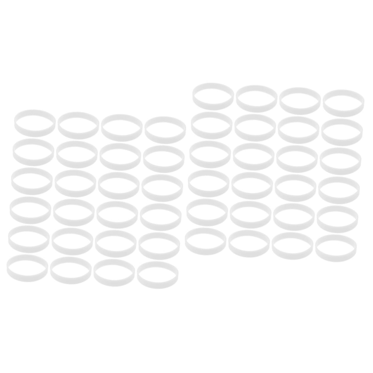 Alasum 200 pulseras luminosas de silicona de neón para fiestas, pulseras brillantes de los años 80, pulseras de motivación, varillas brillantes para pulseras de color sólido, color blanco