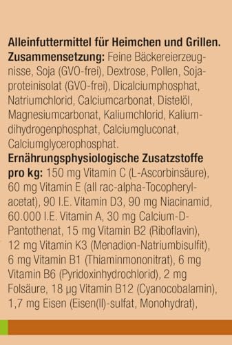 NEKTON-Grillen Zuchtkonzentrat | Zuchtkonzentrat als Mischfuttermittel für Grillen und Heimchen | Made in Germany (1000g)