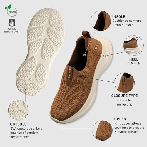 Image of Neeman's Ease Flow Slip Ons for Men | Breathable Knit Casual Shoes Recycled Bottles | Lightweight Cushioned Slip-On Shoes with Lycra Lining & EVA Sole