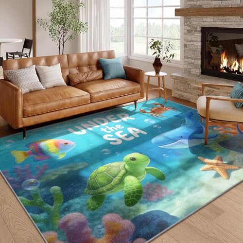 Tapete decorativo Ocean 2x3 para sala y dormitorio miniatura 1