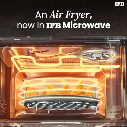 Image of IFB 34 L, Multi-Stage Cooking Grill & Convection Microwave with Air Fry, 10 Power Levels, Intelligent Cooling System, Fermentation mode, 151 Auto Cook Menus, Weight Defrost, Auto Reheat (34BC2, Black)