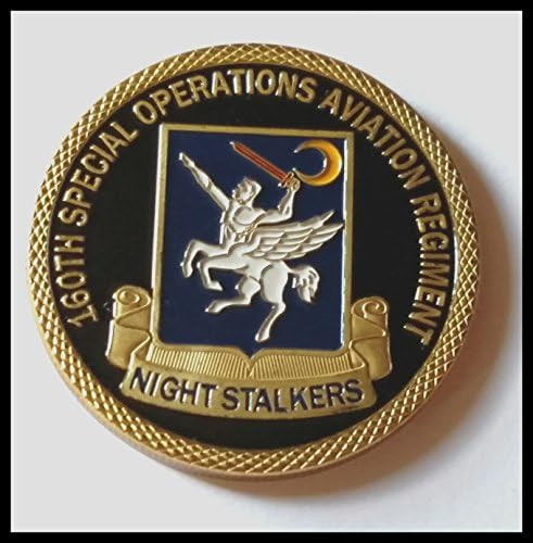 US Army 160th Special Operations Aviation Regiment Nightstalkers Colorized Challenge Art Coin
