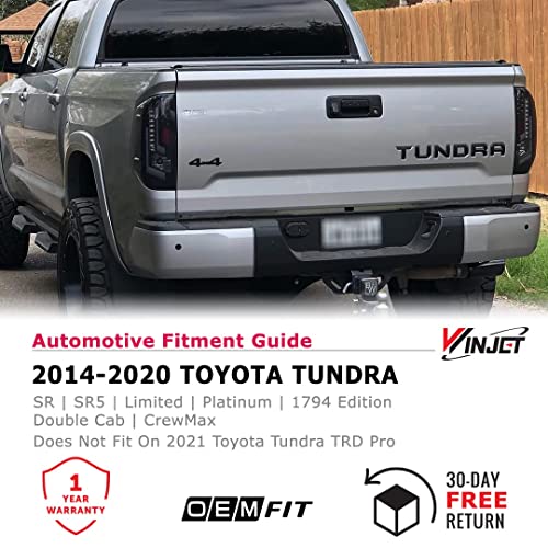 Winjet Off Road Series Led Taillights Assembly For [2014 2015 2016 2017 2018 2019 2020 Toyota Tundra] Drl Led Tail Lights Led Rear Light Brake Lights Tail Lamps 1 Pair #TOP4