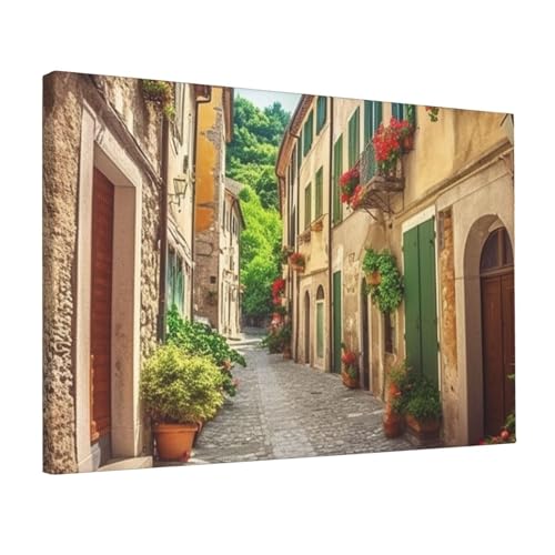 Impression sur toile de rue italienne pour égayer un salon sombre ou sans vie