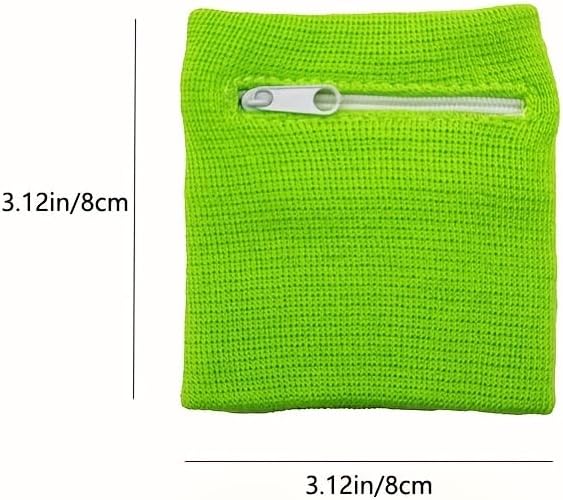 1PC Zippered Wrist Wallet, Adjustable Sweatband, Wristlet Sports Bag Running Fitness Sports Bag, Multi-Color Options, Durable Construction Compact Athletic Accessory