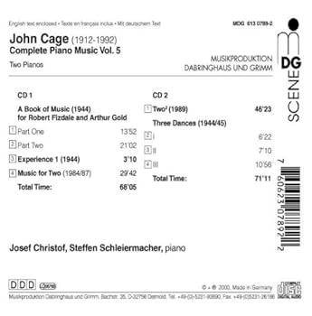 John Cage／Complete Piano Music（18CD） Steffen Schleiermacher, New England Conservatory Orchestra