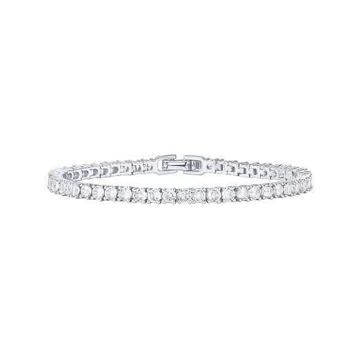 PAVOI 14K Gold Plated 3mm Cubic Zirconia Classic Tennis Bracelet | Gold Bracelets for Women