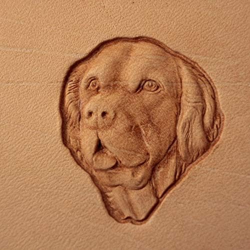 DandS ltd Leather Stamp Tool, Dog face, Professional Steel Craft Tool for Leatherworking, Embossing, Carving & Stamping Leather Projects, Belts, Wallets & DIY Projects Compatible with Mallet #357