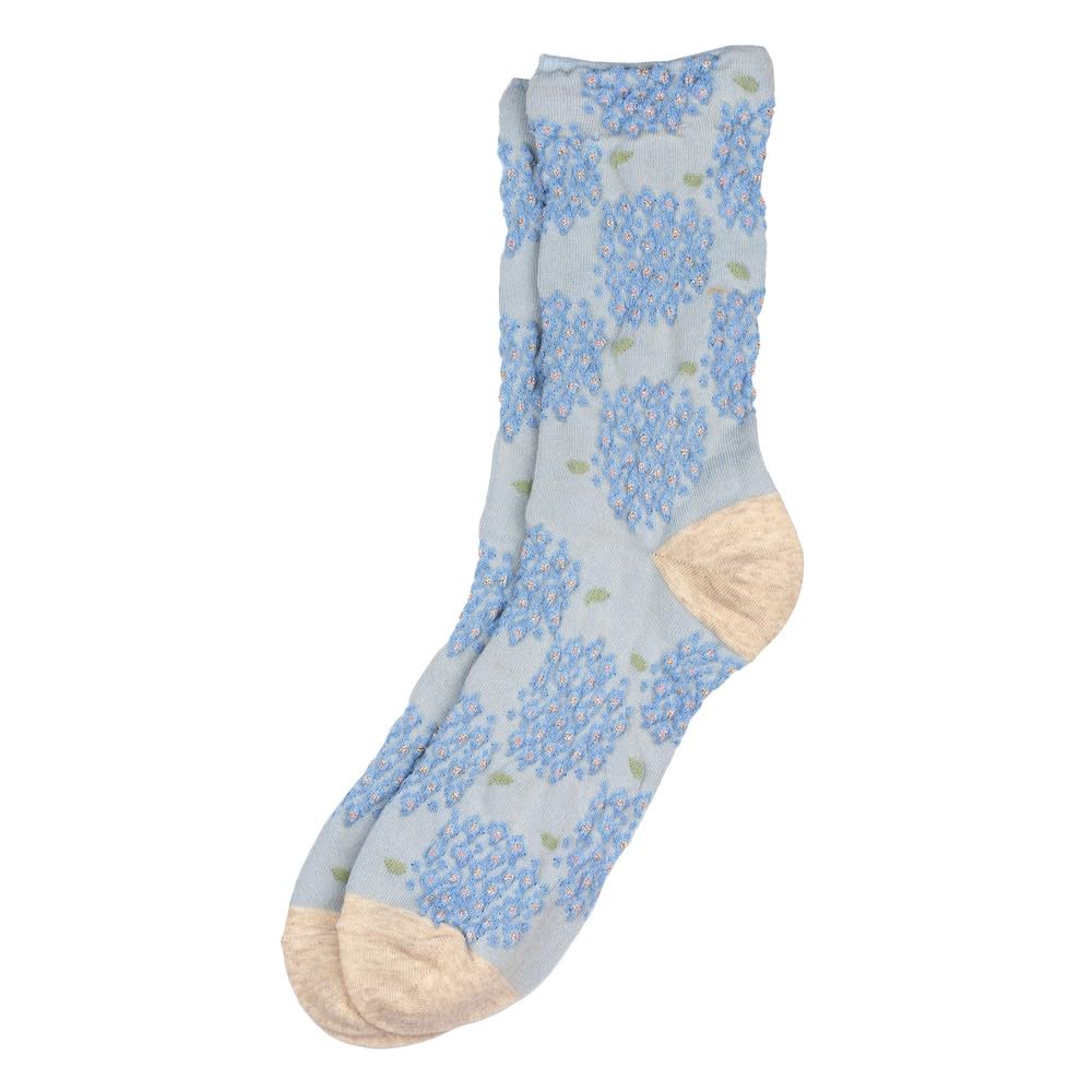JOE COOL Unisex Cotton Spandex Novelty Socks Hydrangea Head Blue