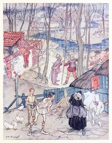 Tableau impressions d'art mural vintage Arthur Rackham 60x90cm
