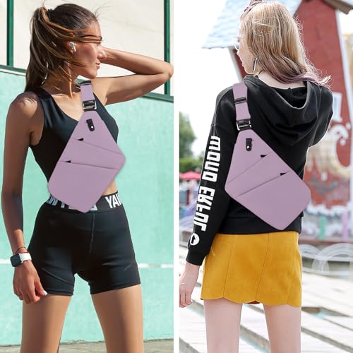 Image of Anti Theft Crossbody Bag,Sling Bag for Women Men,Multi-pocket Chest Shoulder Bag for Travel, Sport, Work