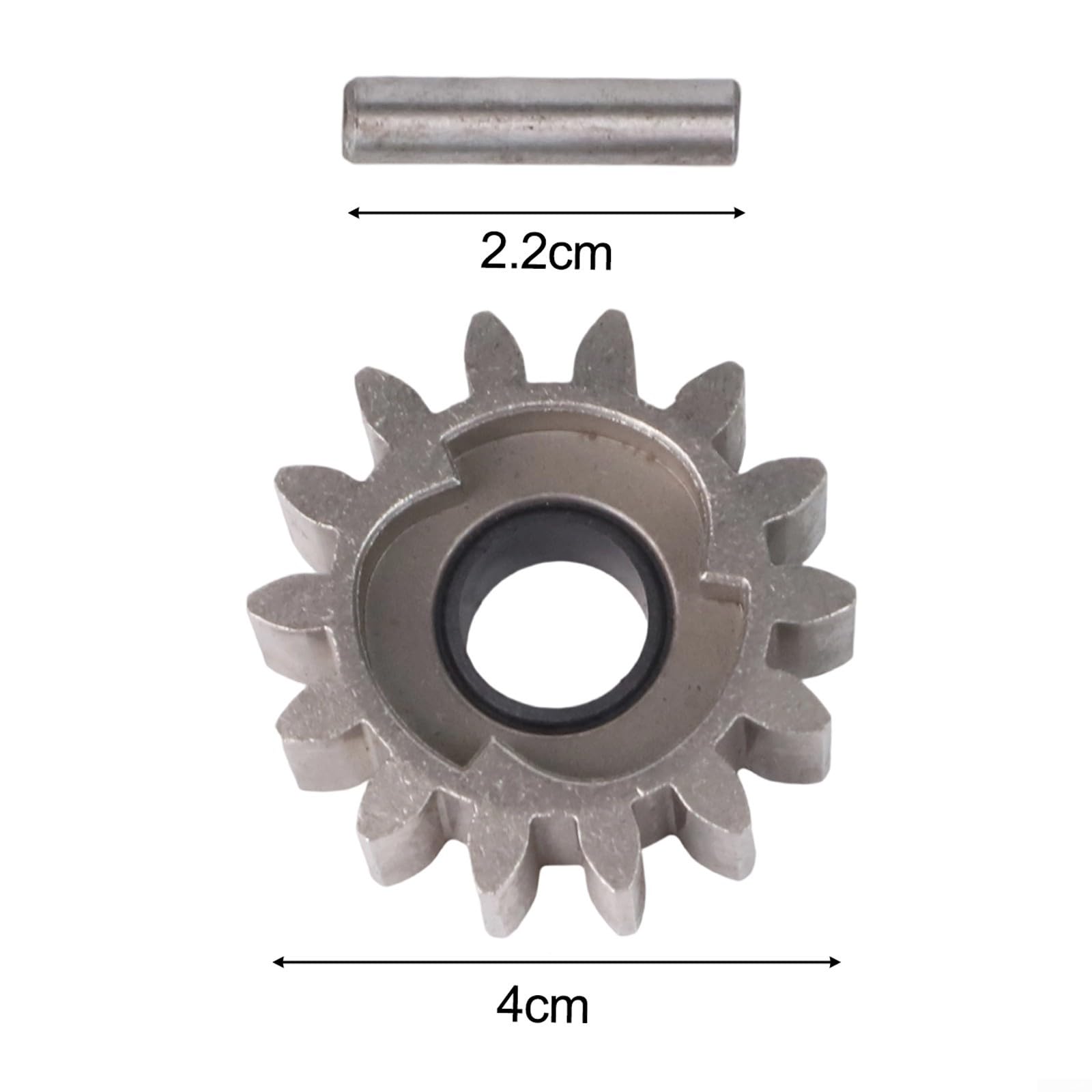 Gdfnmogo Rasenmäher Antriebsritzel Kit mit 14 Zähnen links und rechts Ritzel und 2 Antriebsstiften, dauerhafte Metall Ersatzteile Kompatibel mit Brast, Daye, für Güde