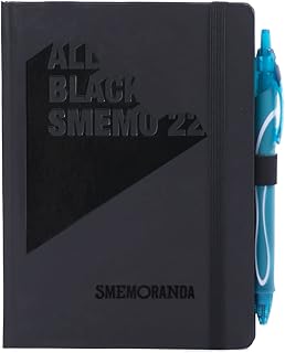 Smemoranda DIARIO SCOLASTICO SETTIMANALE ALL BLACK SMEMO 2022 12 MESI CM 12X16,5