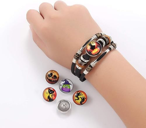 Miniatura 3 de Juego de 20 dijes de joyería a presión de cristal, accesorios de bricolaje para manualidades, costura, arcade, mujeres (broches de presión de