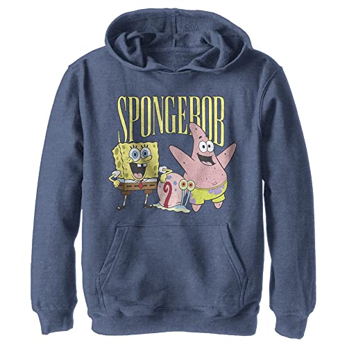 Sweat à capuche Bob l'Éponge Nickelodeon pour enfant en coton bleu marine taille M