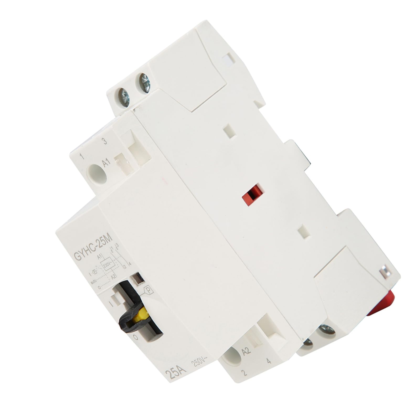 Contacteur Jour Nuit 2P 25A 220V 50Hz Din Rail Contacteur Ca Domestique avec Interrupteur de Commande Manuelle Contacteur Jour Nuit Chauffe Eau Ac Contactor (2NO)