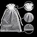 HongyiTime 100PCS Premium Sheer Organza Bags, White Wedding Favor Bags with Drawstring, 4x6 inches Jewelry Gift Bags for Party, Festival, Makeup Favor Bags,Net Gift Bags,Drawstring Goody bags
